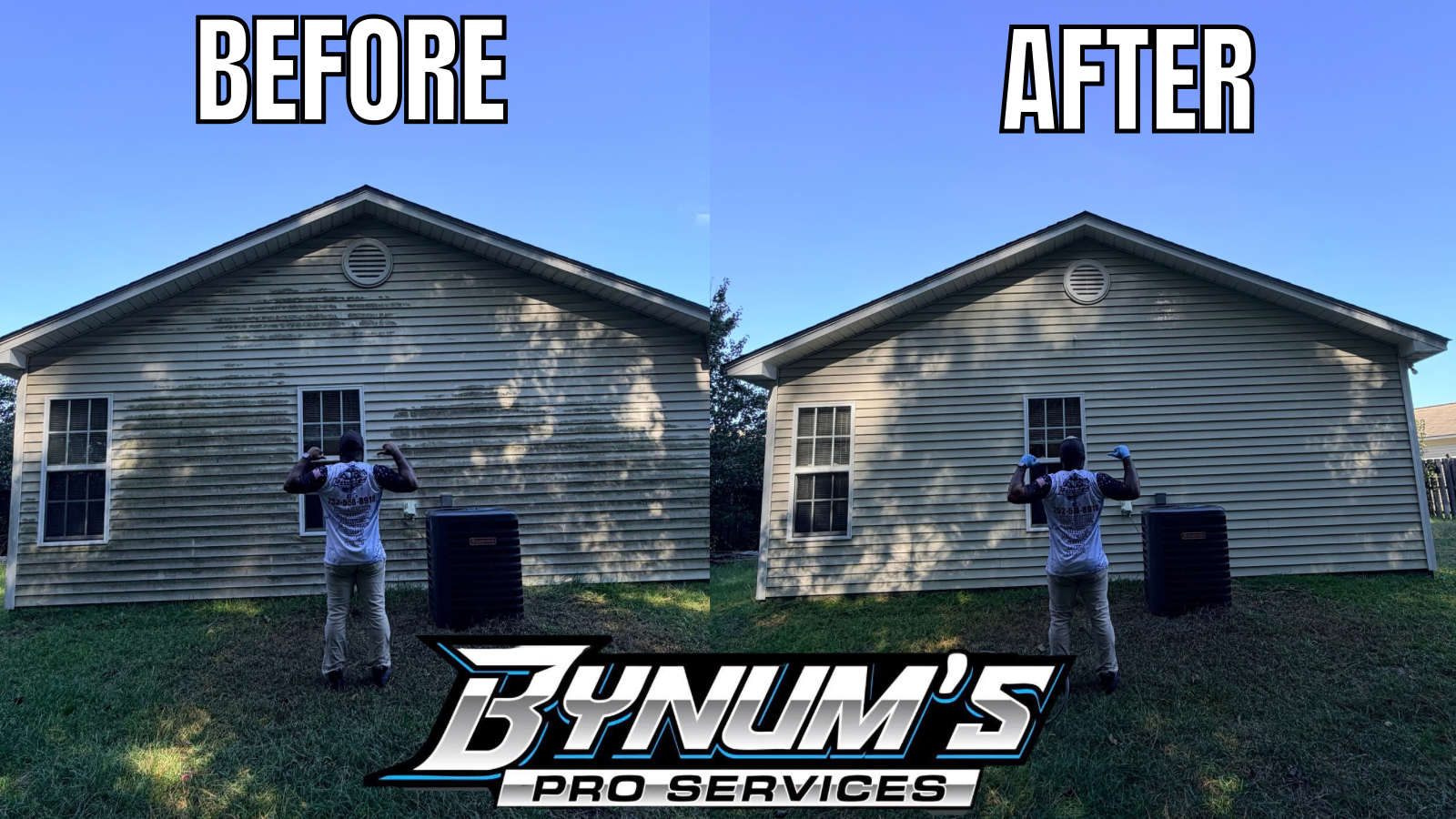 Before and after cleaning